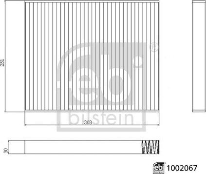 FEBI Bilstein 1002067 — Filtr kabinowy