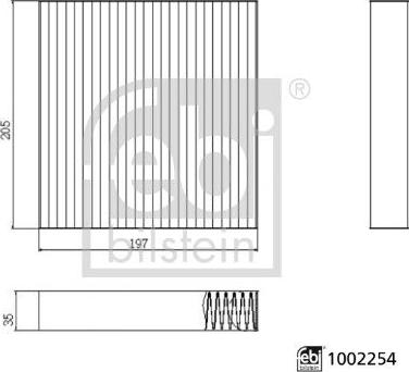 FEBI Bilstein 1002254 — Filtr kabinowy