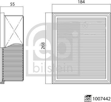 FEBI Bilstein 1007445 - Filtr powietrza