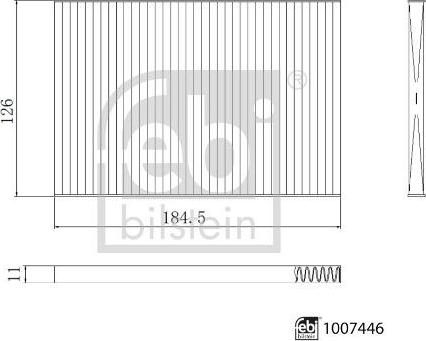 FEBI Bilstein 1007446 — Filtr kabinowy