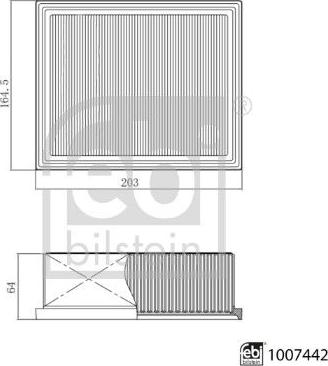 FEBI Bilstein 1007442 - Filtr powietrza