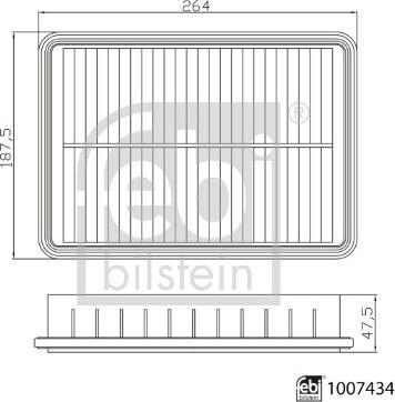 FEBI Bilstein 1007434 — Filtr powietrza