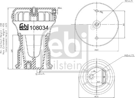 FEBI Bilstein 108034 — Mieszek, klimatyzacja
