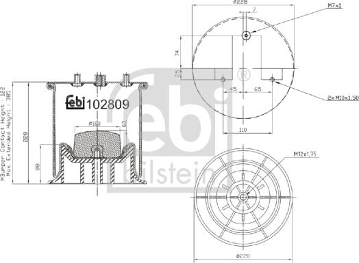 FEBI Bilstein 102809 — Mieszek, klimatyzacja