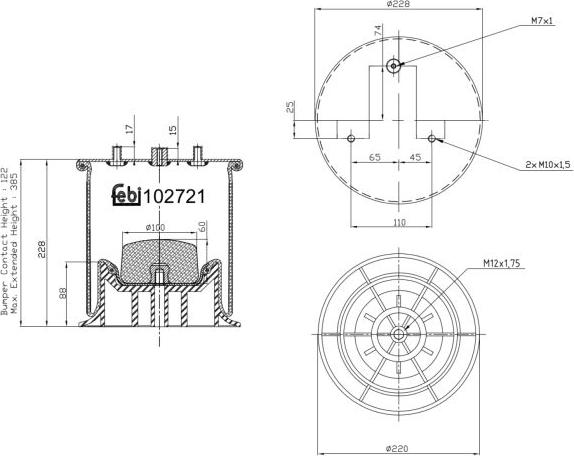 FEBI Bilstein 102721 — Mieszek, klimatyzacja