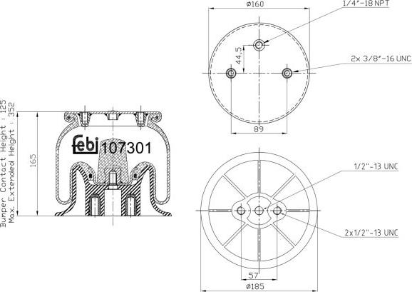 FEBI Bilstein 107301 — Mieszek, klimatyzacja