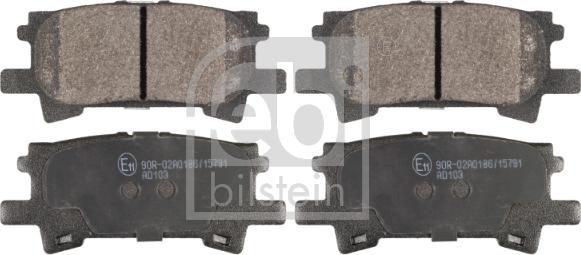 FEBI Bilstein 116334 — Zestaw klocków hamulcowych, hamulce tarczowe