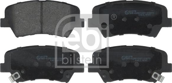 FEBI Bilstein 116261 — Zestaw klocków hamulcowych, hamulce tarczowe