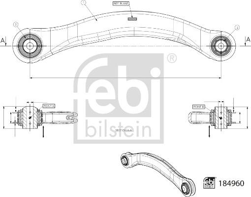 FEBI Bilstein 184960 — Wahacz, zawieszenie koła