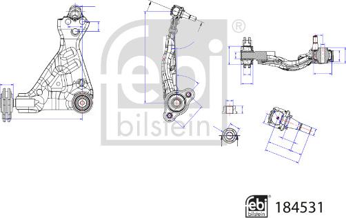 FEBI Bilstein 184531 — Wahacz, zawieszenie koła