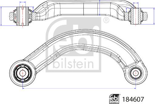FEBI Bilstein 184607 - Wahacz zawieszenia koła tył