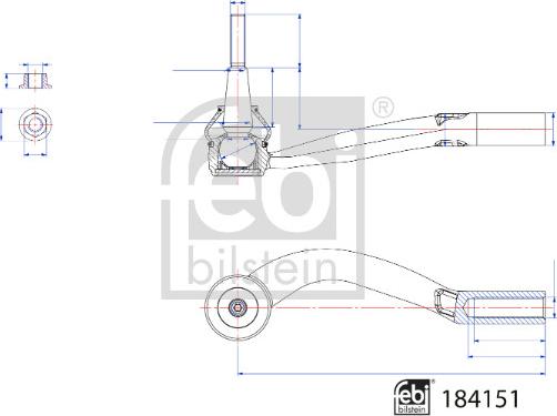 FEBI Bilstein 184151 — Końcówka drążka kierowniczego poprzecznego