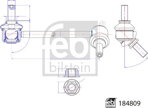 FEBI Bilstein 184809 — Drążek / wspornik, stabilizator