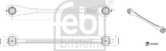 FEBI Bilstein 185904 — Wahacz, zawieszenie koła