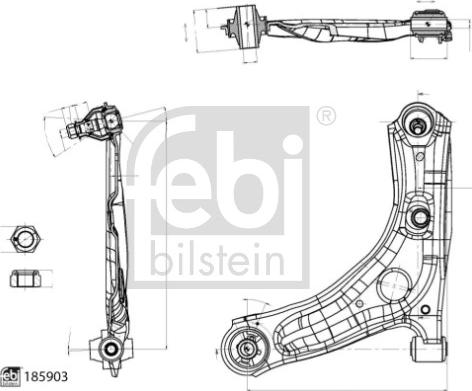 FEBI Bilstein 185903 - WAHACZ CITROEN P. C1 II 04-14- PEUGEOT 108 05-14- TOYOTA AYGO II 05-14- LE
