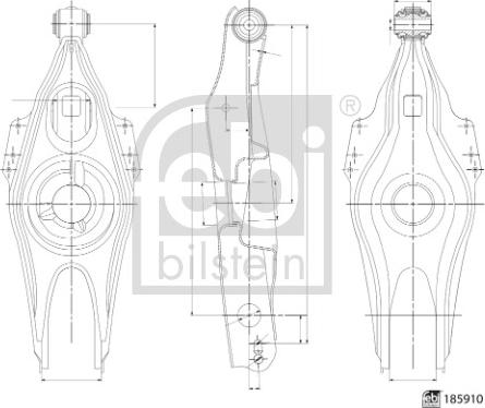 FEBI Bilstein 185910 - Wahacz zawieszenia koła tył