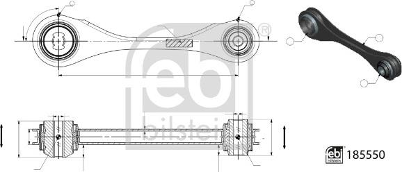 FEBI Bilstein 185550 — Wahacz, zawieszenie koła