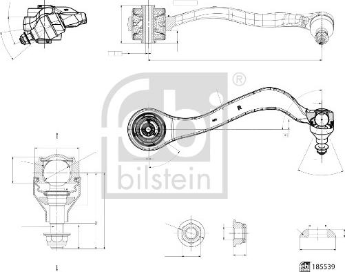 FEBI Bilstein 185539 - Wahacz zawieszenia koła przód