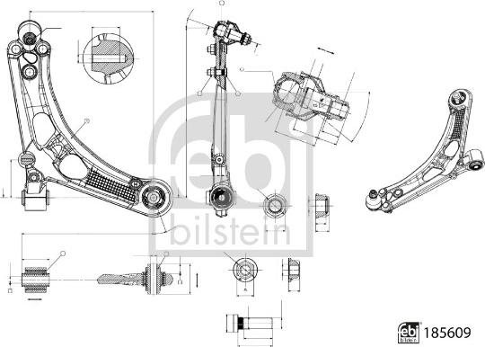 FEBI Bilstein 185609 — Wahacz, zawieszenie koła