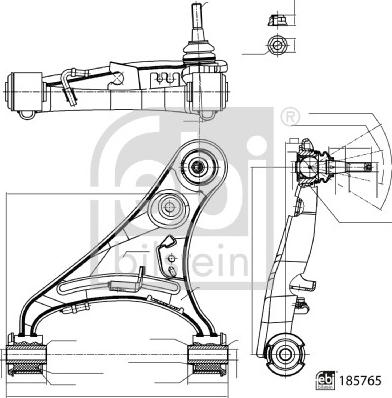 FEBI Bilstein 185765 — Wahacz, zawieszenie koła
