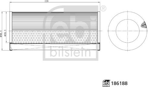 FEBI Bilstein 186188 — Filtr powietrza