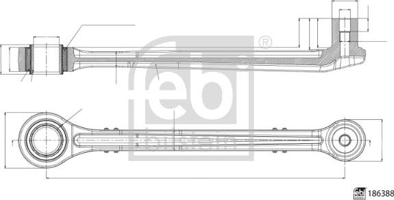 FEBI Bilstein 186388 — Drążek / wspornik, stabilizator