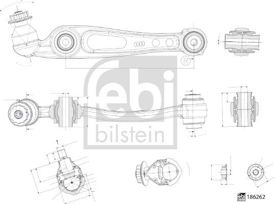 FEBI Bilstein 186262 — Wahacz, zawieszenie koła