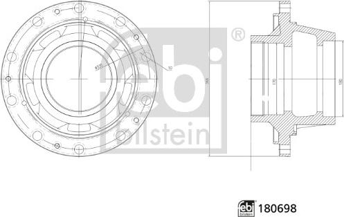 FEBI Bilstein 180698 — Piasta koła