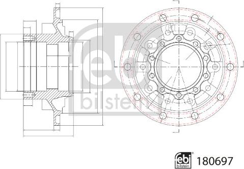 FEBI Bilstein 180697 — Piasta koła
