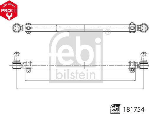 FEBI Bilstein 181754 - Drążek kierowniczy poprzeczny