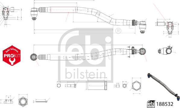 FEBI Bilstein 188532 — Drążek kierowniczy
