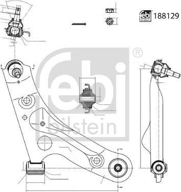 FEBI Bilstein 188129 — Wahacz, zawieszenie koła
