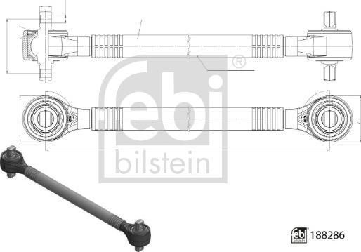 FEBI Bilstein 188286 — Wahacz, zawieszenie koła
