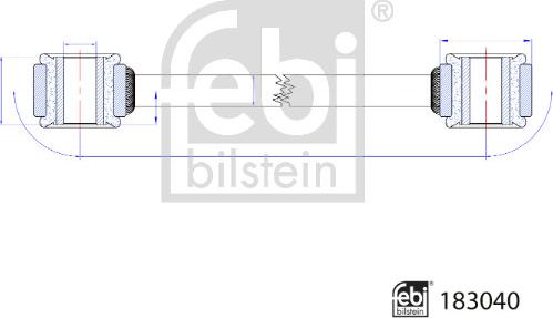 FEBI Bilstein 183040 — Drążek / wspornik, stabilizator