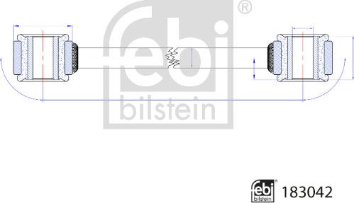 FEBI Bilstein 183042 — Drążek / wspornik, stabilizator