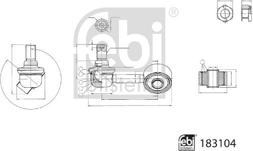 FEBI Bilstein 183104 - ŁĄCZNIK STAB. MITSUBISHI P. L200 KJ_ 2.4 14- PR