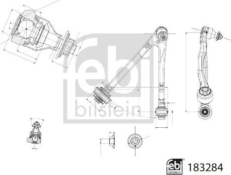 FEBI Bilstein 183284 — Wahacz, zawieszenie koła
