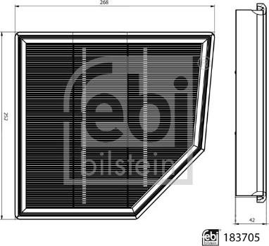 FEBI Bilstein 183705 — Filtr powietrza