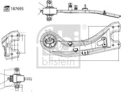 FEBI Bilstein 187695 — Wahacz, zawieszenie koła