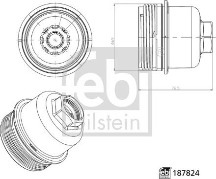 FEBI Bilstein 187824 — Pokrywa, obudowa filtra oleju