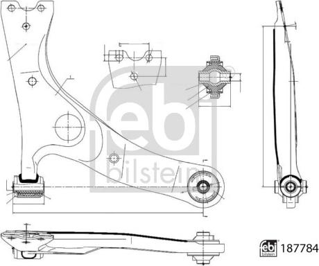 FEBI Bilstein 187784 - WAHACZ TOYOTA P. RAV-4 00-06 PR BEZ SWORZNIA