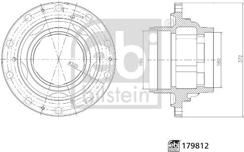 FEBI Bilstein 179812 — Piasta koła