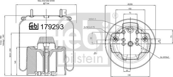 FEBI Bilstein 179293 — Mieszek, klimatyzacja
