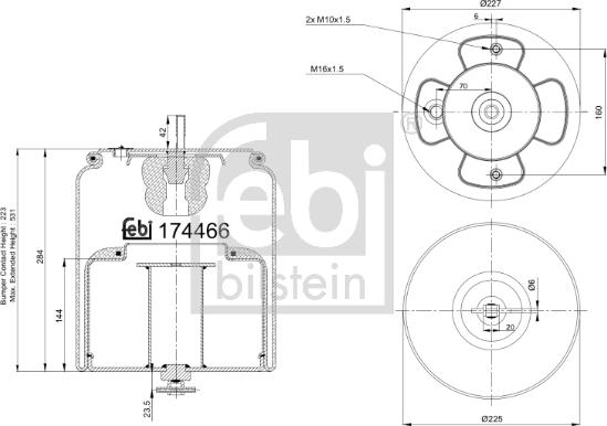 FEBI Bilstein 174466 — Mieszek, klimatyzacja
