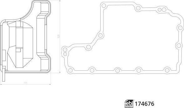 FEBI Bilstein 174676 — Filtr hydrauliczny, automatyczna skrzynia biegów