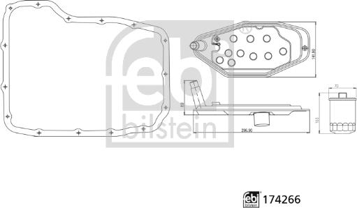 FEBI Bilstein 174266 — Filtr hydrauliczny, automatyczna skrzynia biegów