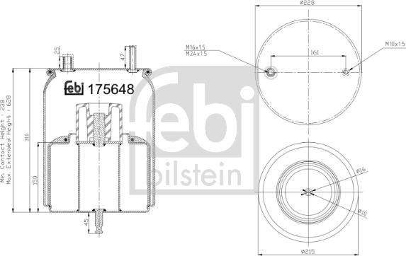 FEBI Bilstein 175648 — Mieszek, klimatyzacja