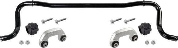 FEBI Bilstein 175067 - STABILIZATOR AUDI P. A4 B7 04- SEAT EXEO 09- Z ŁĄCZNIKAMI I GUMAMI STAB.