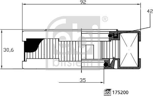 FEBI Bilstein 175200 - FILTR POWIETRZA CITROEN JUMPER. FIAT DUCATO. PEUGEOT BOXER 04.06->