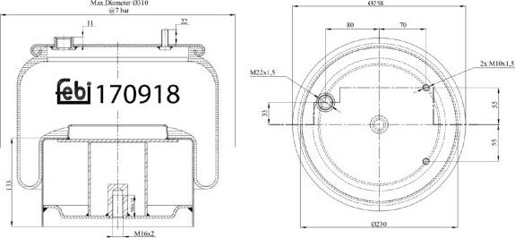 FEBI Bilstein 170918 — Mieszek, klimatyzacja